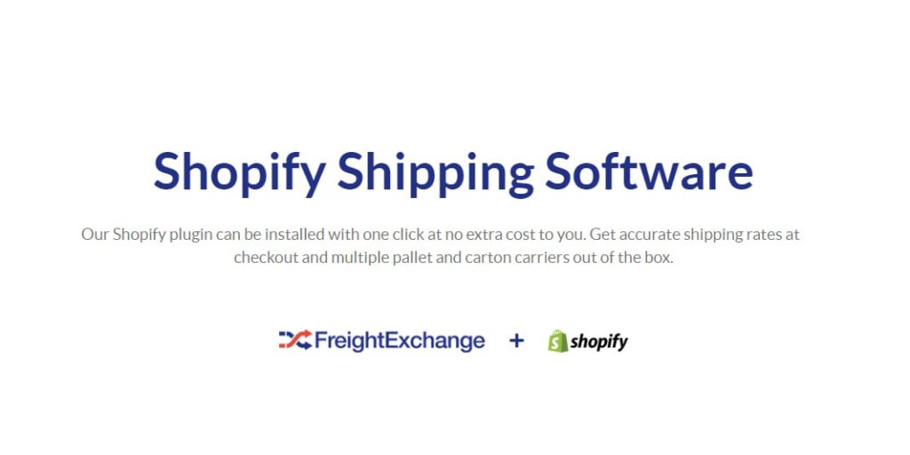 FreightExchange Shopify Plug In